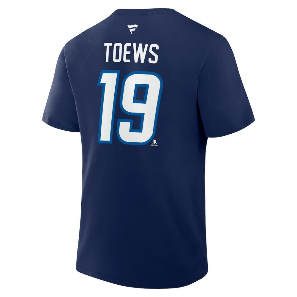Jonathan Toews Winnipeg Jets Fanatics Authentic Stack Name & Number T-Shirt - Navy - NHL