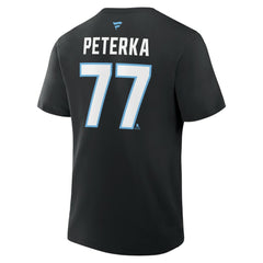 JJ Peterka Utah Mammoth Fanatics Authentic Stack Name & Number T-Shirt - Black - NHL