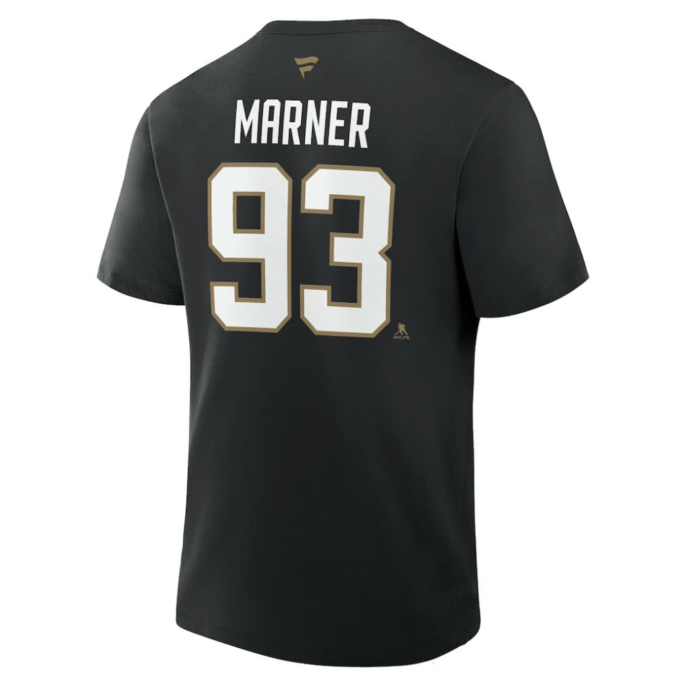Mitch Marner Vegas Golden Knights Fanatics Authentic Stack Name & Number T-Shirt - Black - NHL