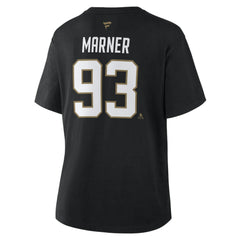 Mitch Marner Vegas Golden Knights Fanatics Women's Authentic Stack Name & Number T-Shirt - Black - NHL