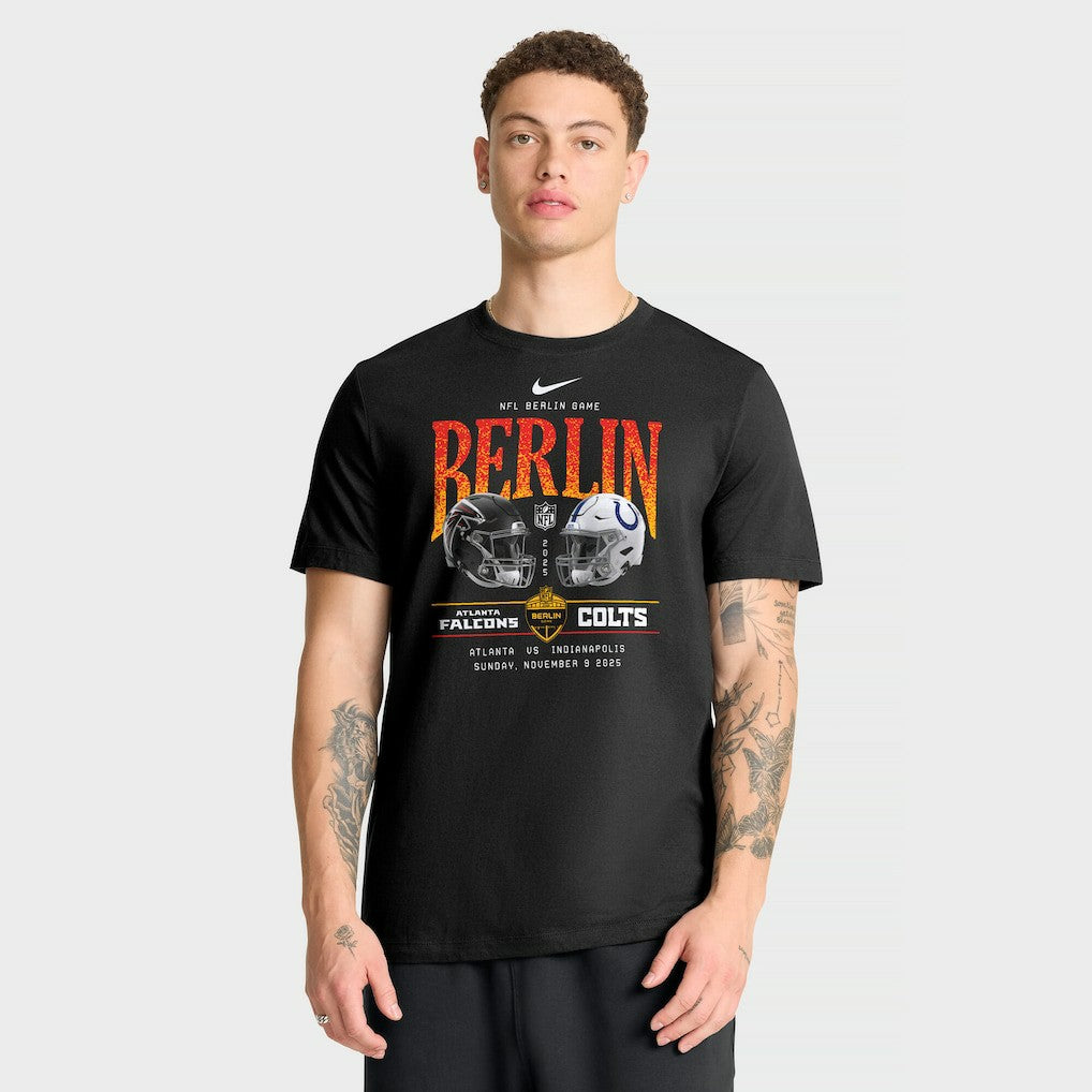 Atlanta Falcons vs. Indianapolis Colts International Games Berlin 2025 T-Shirt Black | Nike for Sale