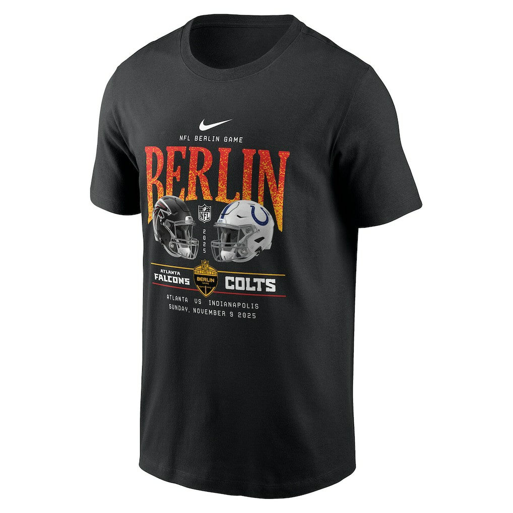 Atlanta Falcons vs. Indianapolis Colts International Games Berlin 2025 T-Shirt Black | Nike for Sale