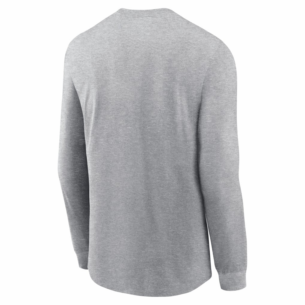 New England Patriots 2025 AFC Champions Locker Room Trophy Collection Long Sleeve T-Shirt Heather Gray | Nike for Sale