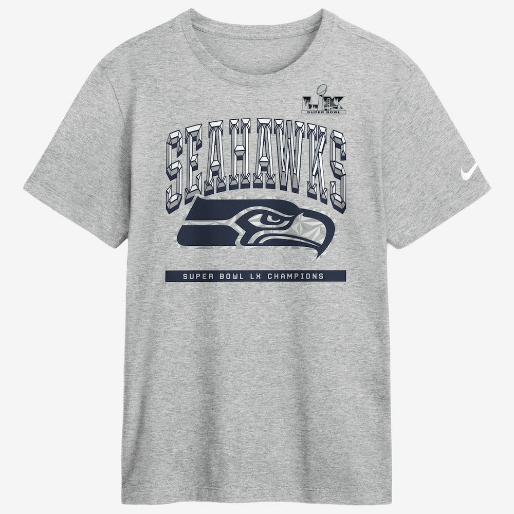 Seattle Seahawks Super Bowl LX Champions Ice Classic Roster T-Shirt Heather Gray | Nike for Sale