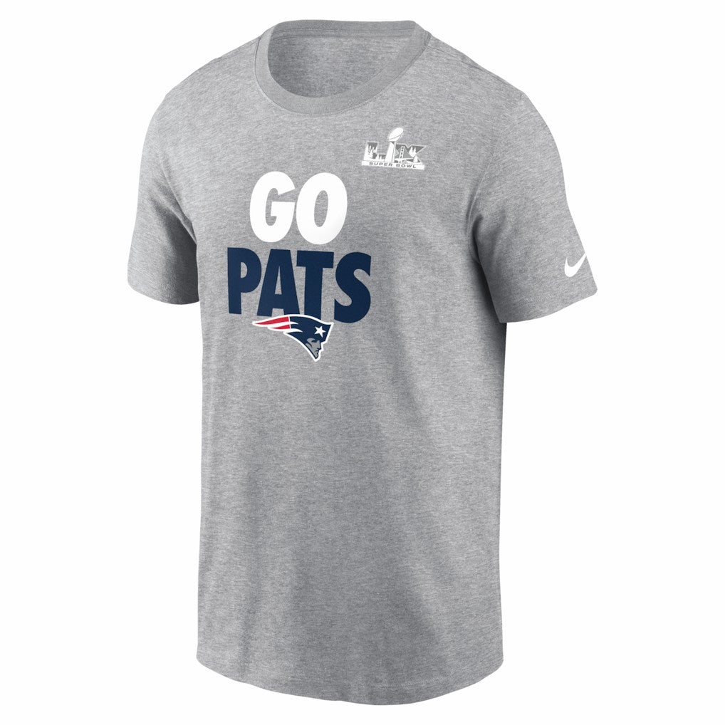 New England Patriots Super Bowl LX Fast As Fast Gets T-Shirt Heather Gray | Nike for Sale