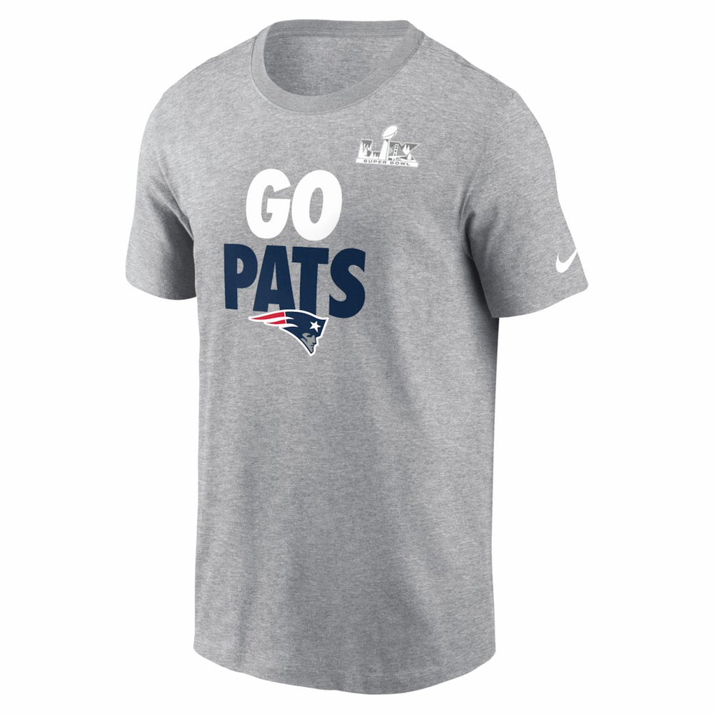 New England Patriots Super Bowl LX Fast As Fast Gets T-Shirt Heather Gray | Nike for Sale