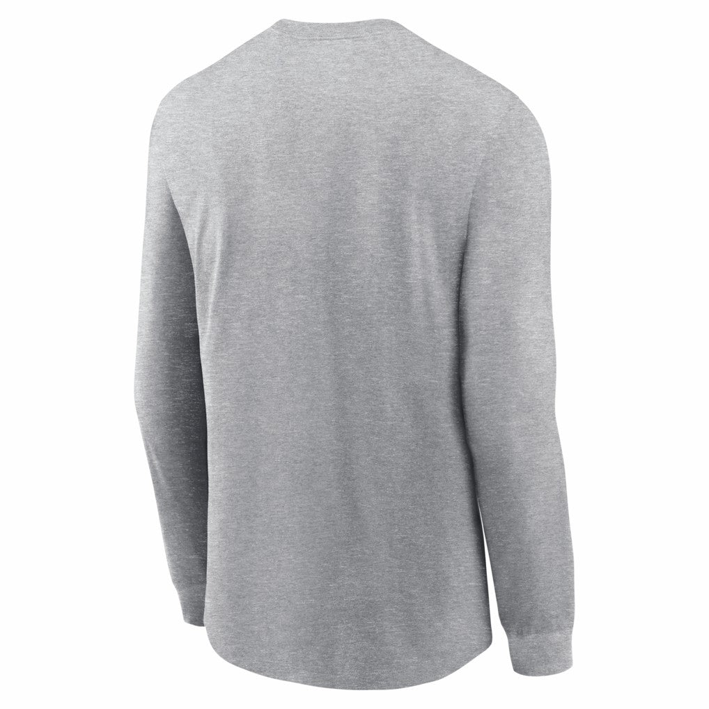 New England Patriots Super Bowl LX Fast As Fast Gets Long Sleeve T-Shirt Heather Gray | Nike for Sale