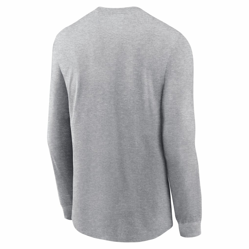 New England Patriots Super Bowl LX Fast As Fast Gets Long Sleeve T-Shirt Heather Gray | Nike for Sale