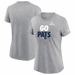New England Patriots Women's Super Bowl LX Local T-Shirt Heather Gray | Nike for Sale