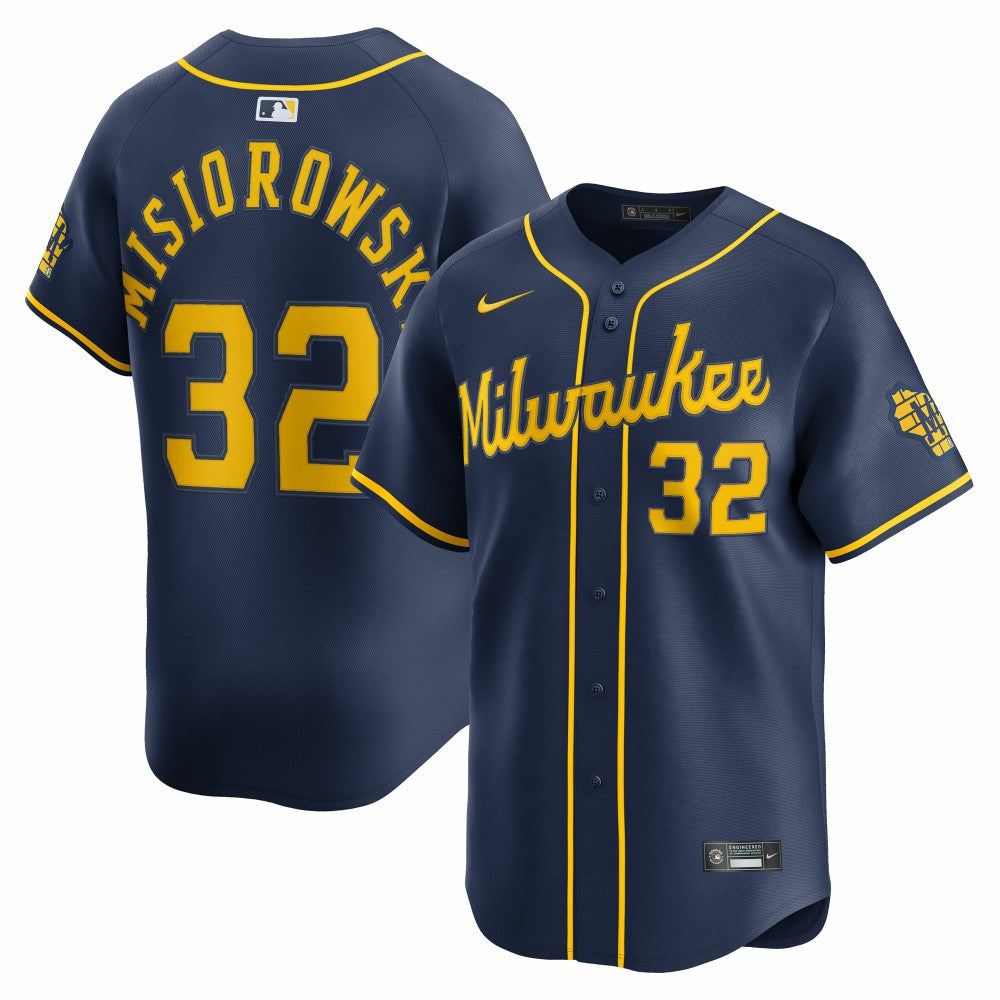 Jacob Misiorowski Milwaukee Brewers Nike Alternate Limited Jersey - MLB