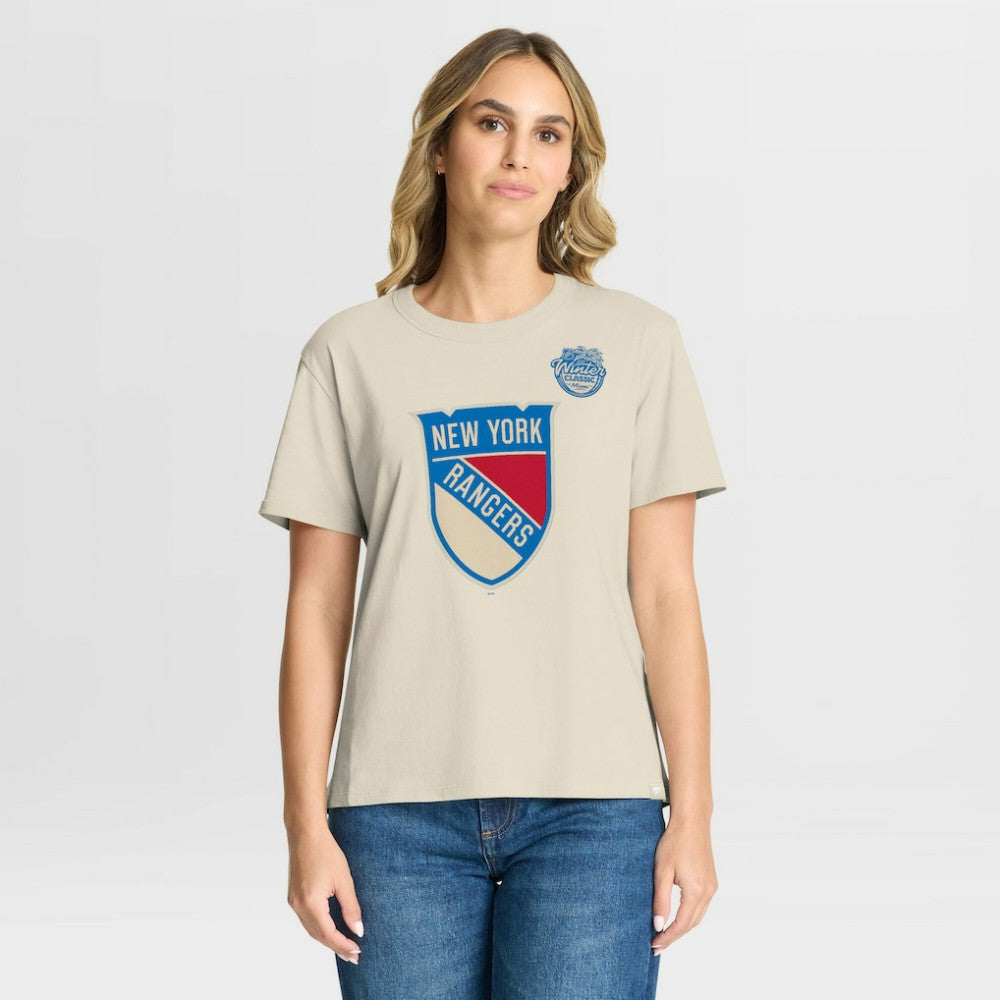 New York Rangers Fanatics Women's 2026 NHL Winter Classic T-Shirt - Cream - NHL