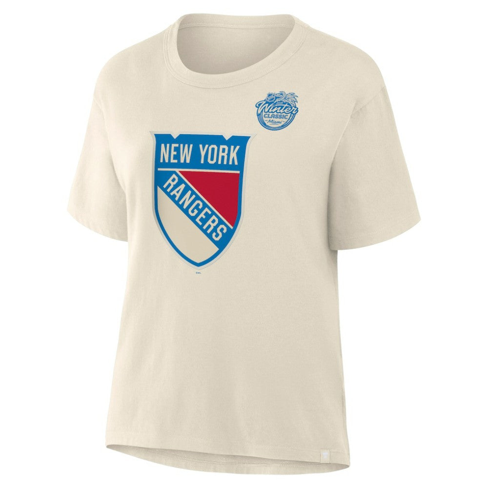 New York Rangers Fanatics Women's 2026 NHL Winter Classic T-Shirt - Cream - NHL