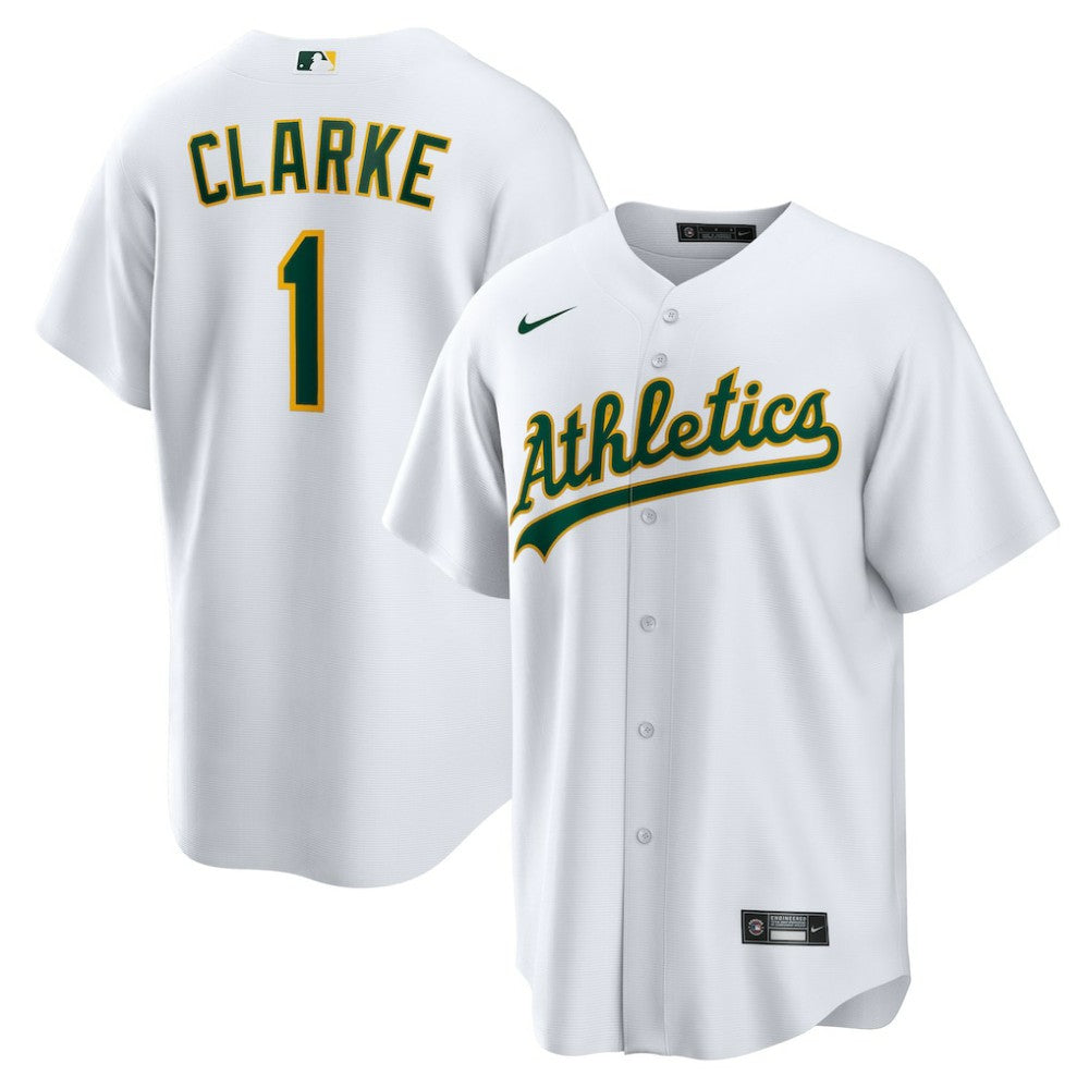 Denzel Clarke Athletics Nike Home Replica Jersey - MLB