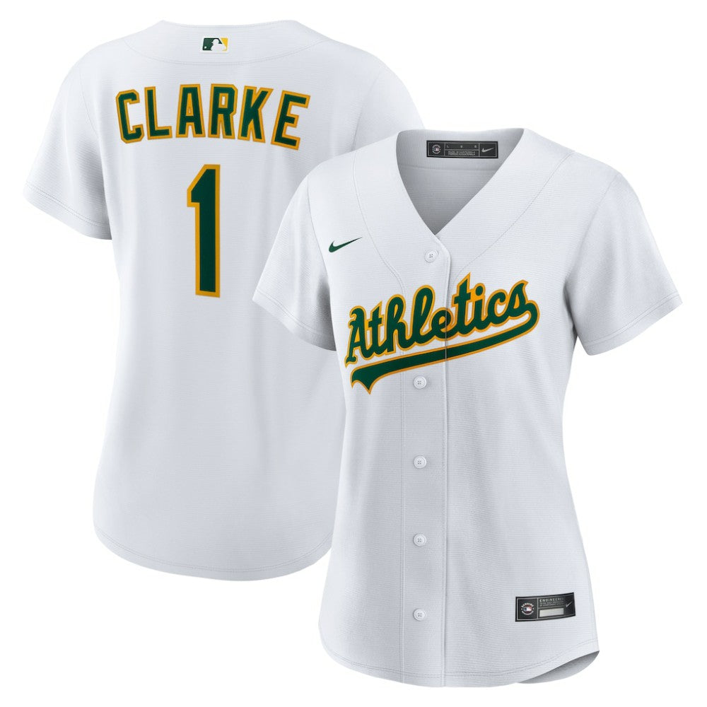 Denzel Clarke Athletics Nike Women's Home Replica Jersey - MLB