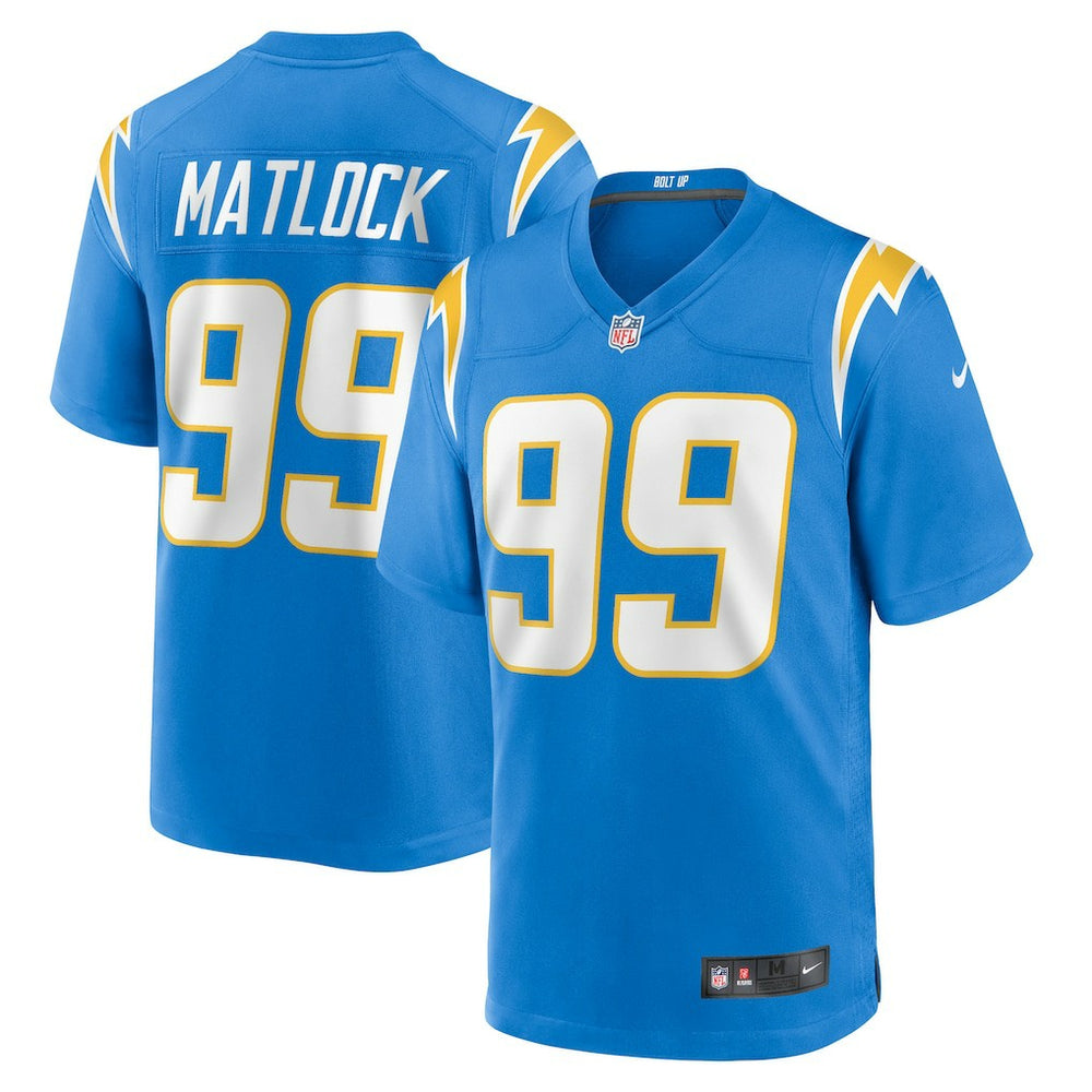 Scott Matlock Los Angeles Chargers Team Game Jersey Powder Blue | Nike for Sale