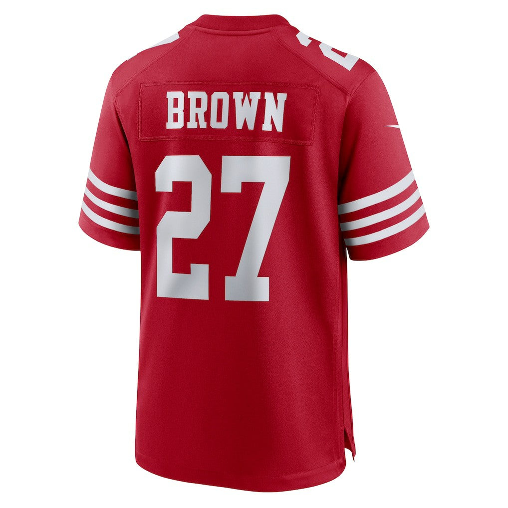 Ji'Ayir Brown San Francisco 49ers Team Game Jersey Scarlet | Nike for Sale