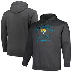 Jacksonville Jaguars Big & Tall Pullover Hoodie Heather Charcoal | Fanatics