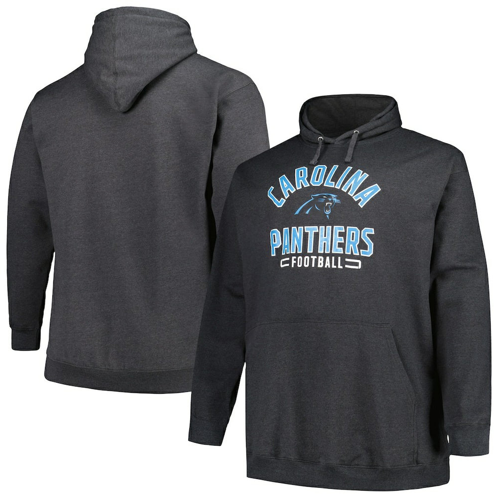 Carolina Panthers Big & Tall Pullover Hoodie Heather Charcoal | Fanatics