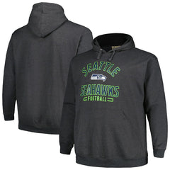 Seattle Seahawks Big & Tall Pullover Hoodie Heather Charcoal | Fanatics