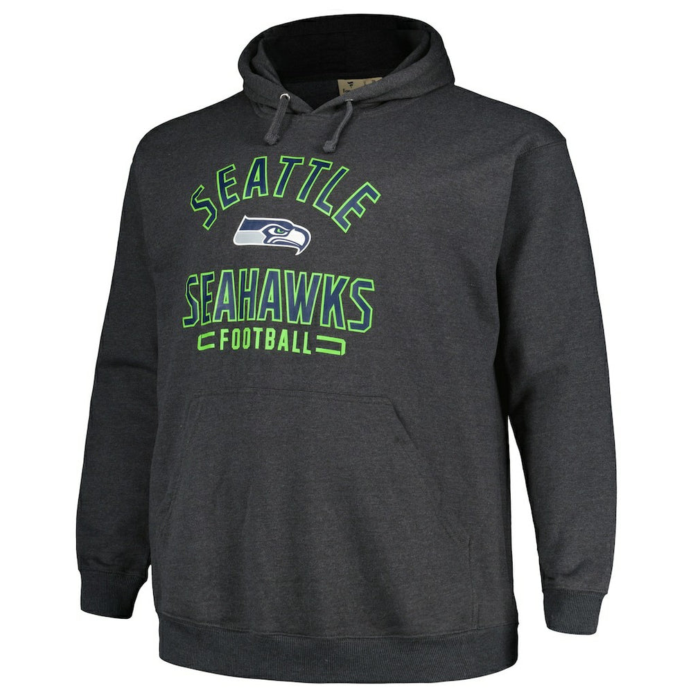 Seattle Seahawks Big & Tall Pullover Hoodie Heather Charcoal | Fanatics