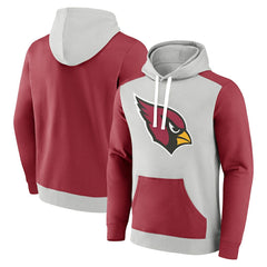 Arizona Cardinals Big & Tall Team Fleece Pullover Hoodie Silver/Cardinal | Fanatics