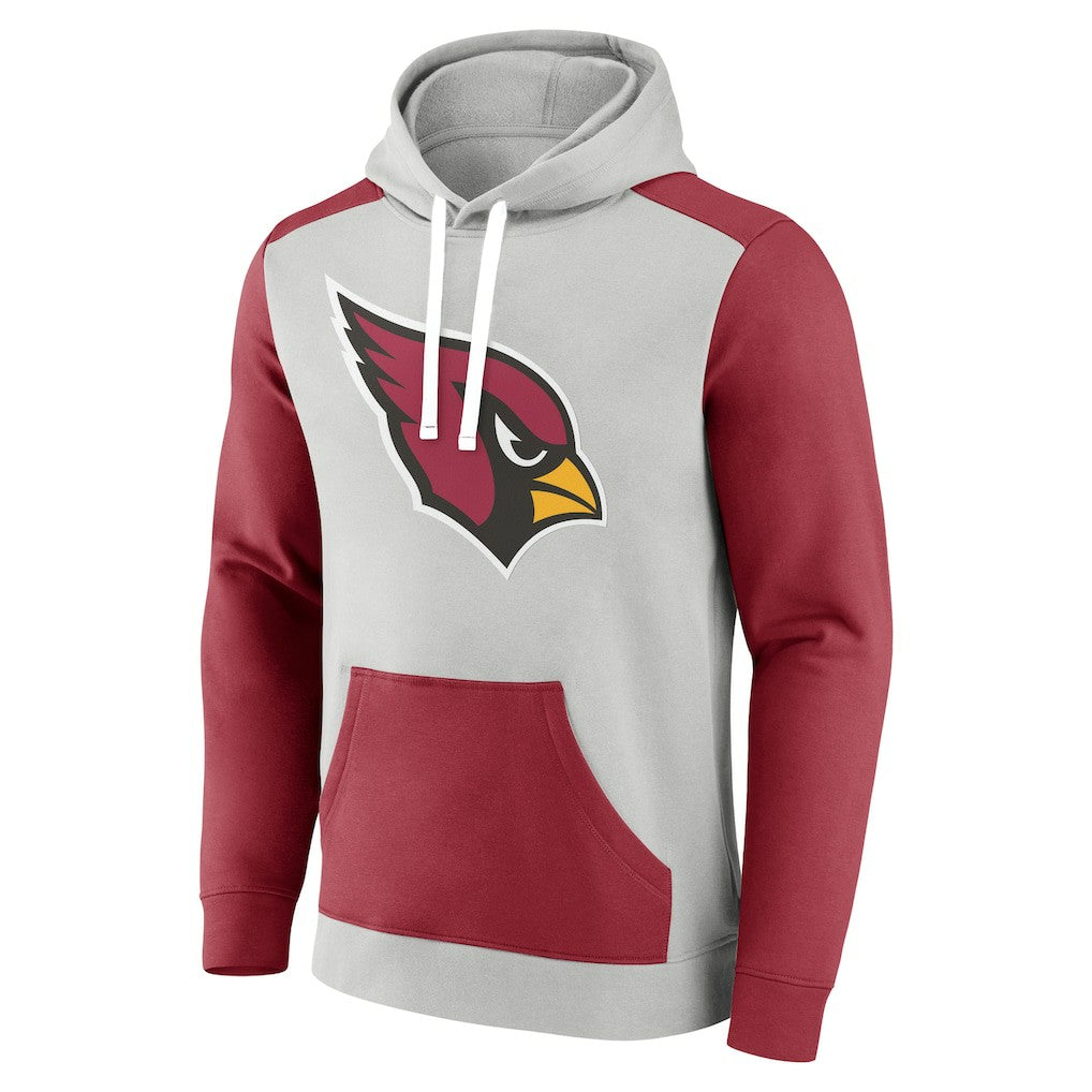 Arizona Cardinals Big & Tall Team Fleece Pullover Hoodie Silver/Cardinal | Fanatics