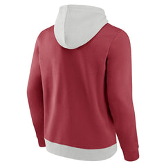 Arizona Cardinals Big & Tall Team Fleece Pullover Hoodie Silver/Cardinal | Fanatics
