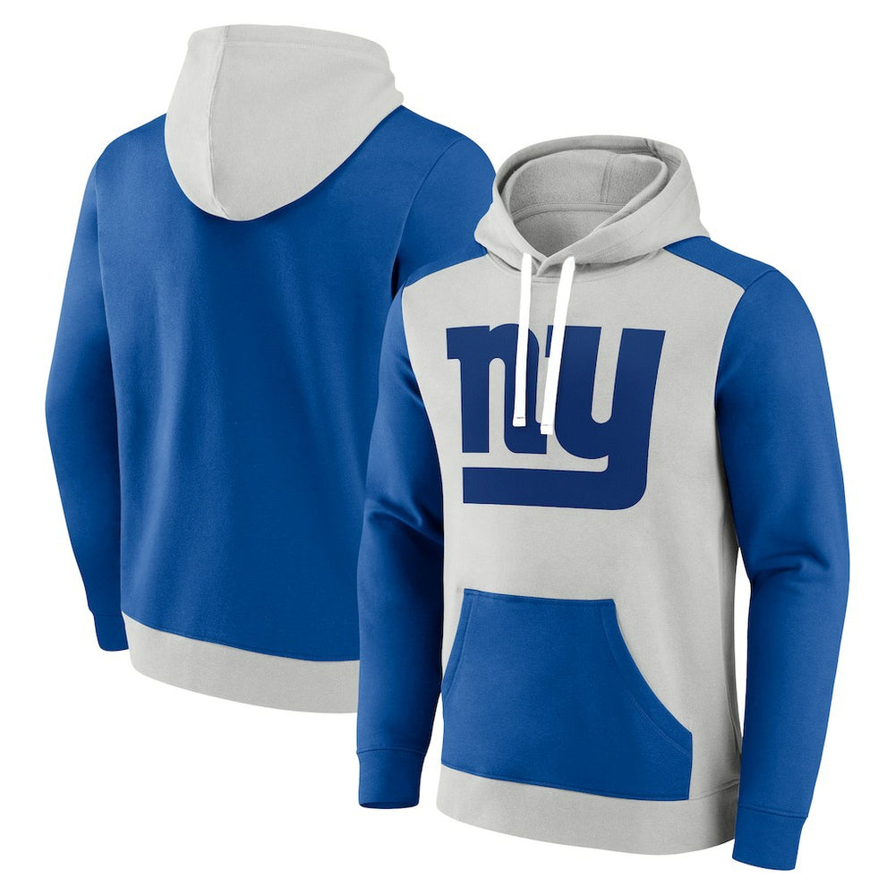 New York Giants Big & Tall Team Fleece Pullover Hoodie Silver/Royal | Fanatics