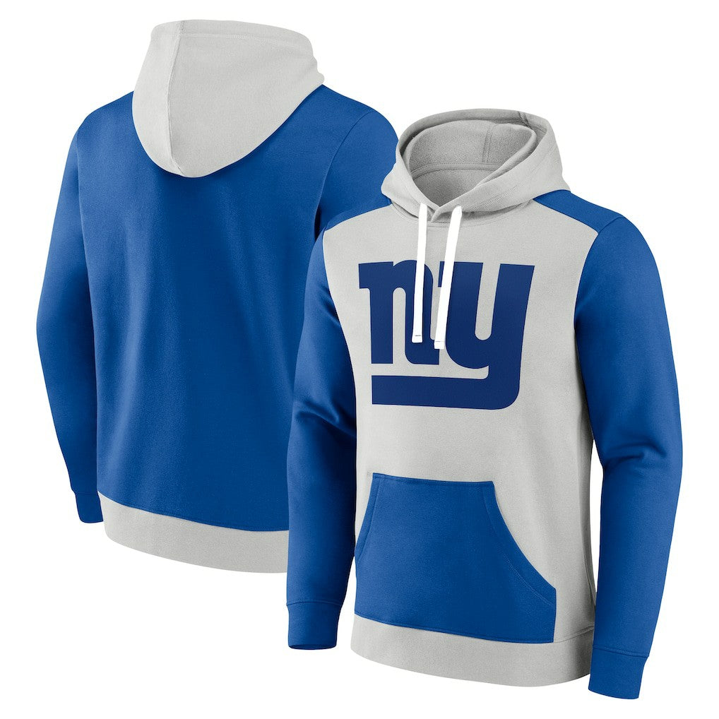 New York Giants Big & Tall Team Fleece Pullover Hoodie Silver/Royal | Fanatics