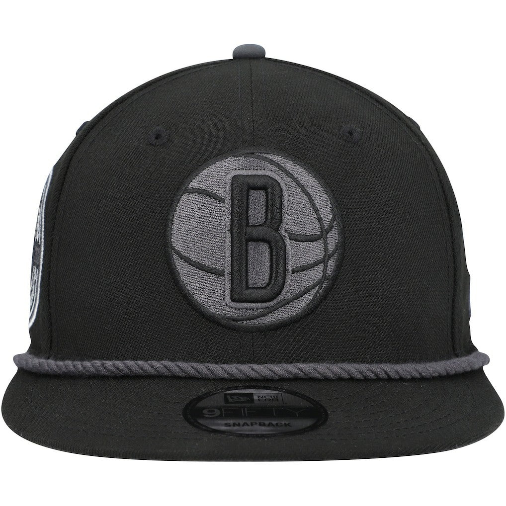 Brooklyn Nets Back Laurels 9FIFTY Snapback Hat Black - NBA