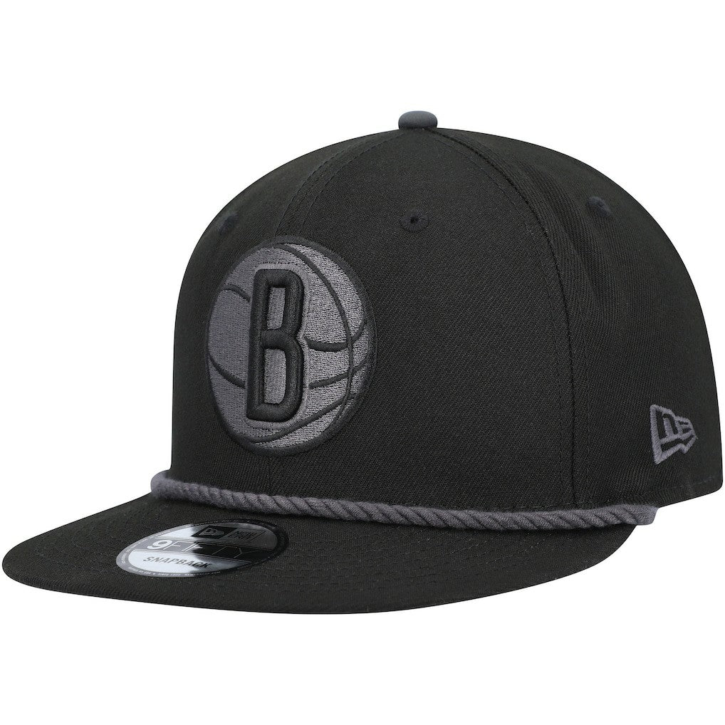 Brooklyn Nets Back Laurels 9FIFTY Snapback Hat Black - NBA