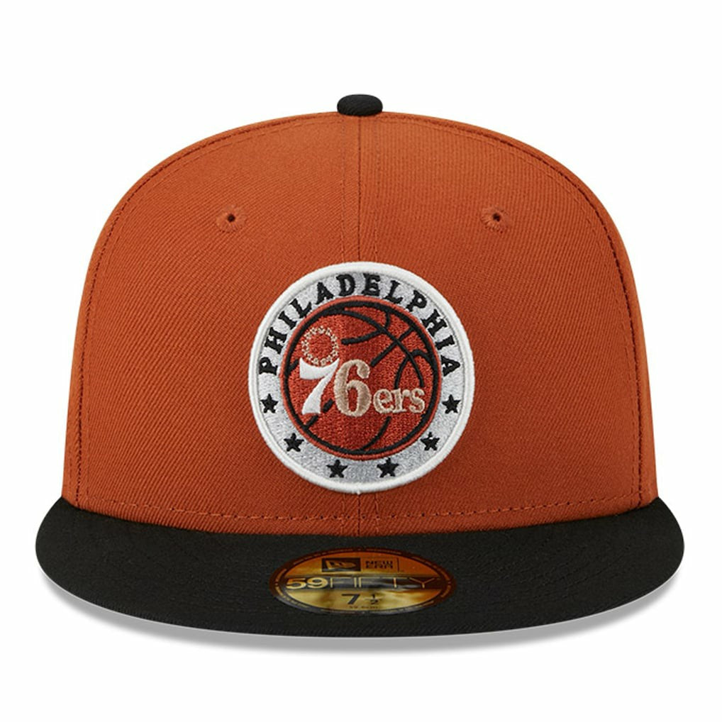 Philadelphia 76ers Two-Tone 59FIFTY Fitted Hat Rust/Black - NBA