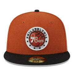 Philadelphia 76ers Two-Tone 59FIFTY Fitted Hat Rust/Black - NBA