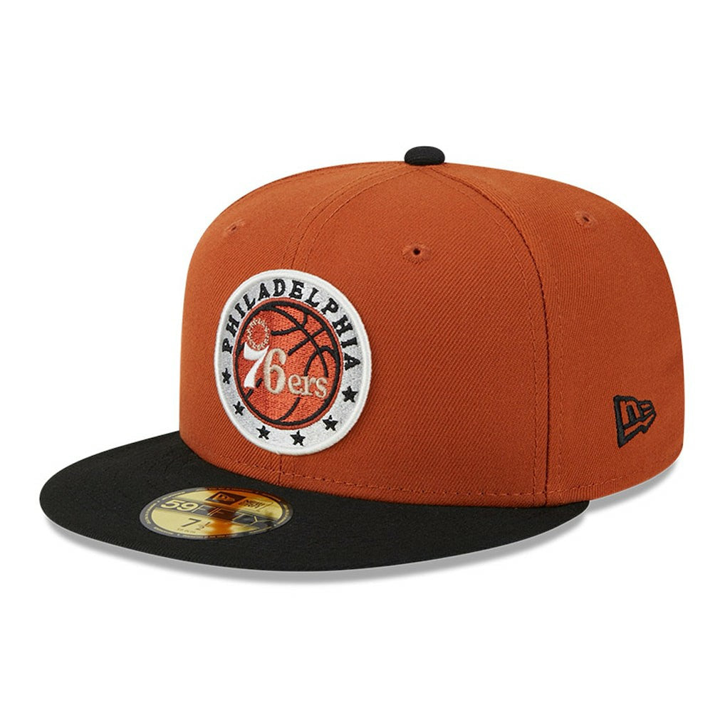 Philadelphia 76ers Two-Tone 59FIFTY Fitted Hat Rust/Black - NBA