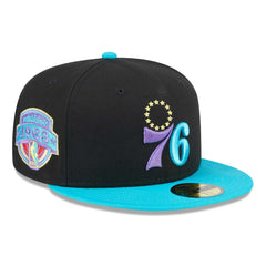 Philadelphia 76ers Arcade Scheme 59FIFTY Fitted Hat Black/Turquoise - NBA
