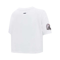 Cleveland Browns Pro Standard Women's New Helmet Capsule Cropped T-Shirt White | NFL