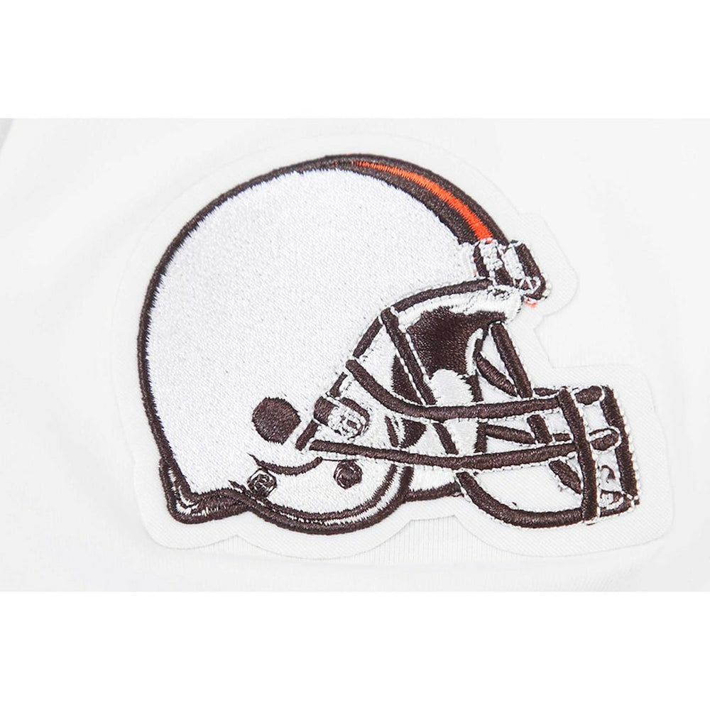 Cleveland Browns Pro Standard Women's New Helmet Capsule Cropped T-Shirt White | NFL