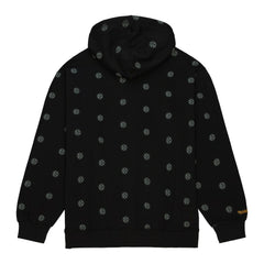 Pittsburgh Steelers Allover Print Fleece Pullover Hoodie Black | Mitchell & Ness