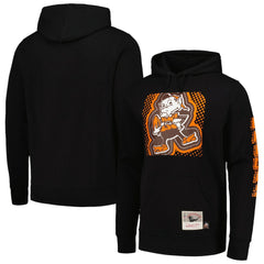 Cleveland Browns Gridiron Classics Big Face 7.0 Pullover Hoodie Black | Mitchell & Ness