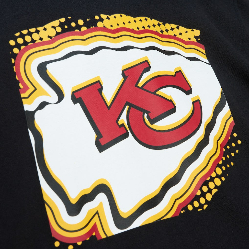 Kansas City Chiefs Gridiron Classics Big Face 7.0 Pullover Hoodie Black | Mitchell & Ness