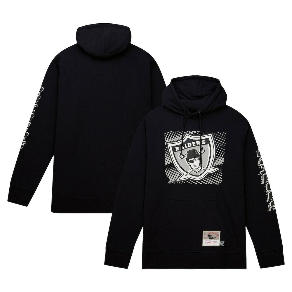 Las Vegas Raiders Gridiron Classics Big Face 7.0 Pullover Hoodie Black | Mitchell & Ness