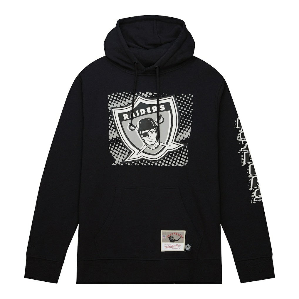 Las Vegas Raiders Gridiron Classics Big Face 7.0 Pullover Hoodie Black | Mitchell & Ness