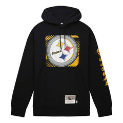 Pittsburgh Steelers Gridiron Classics Big Face 7.0 Pullover Hoodie Black | Mitchell & Ness
