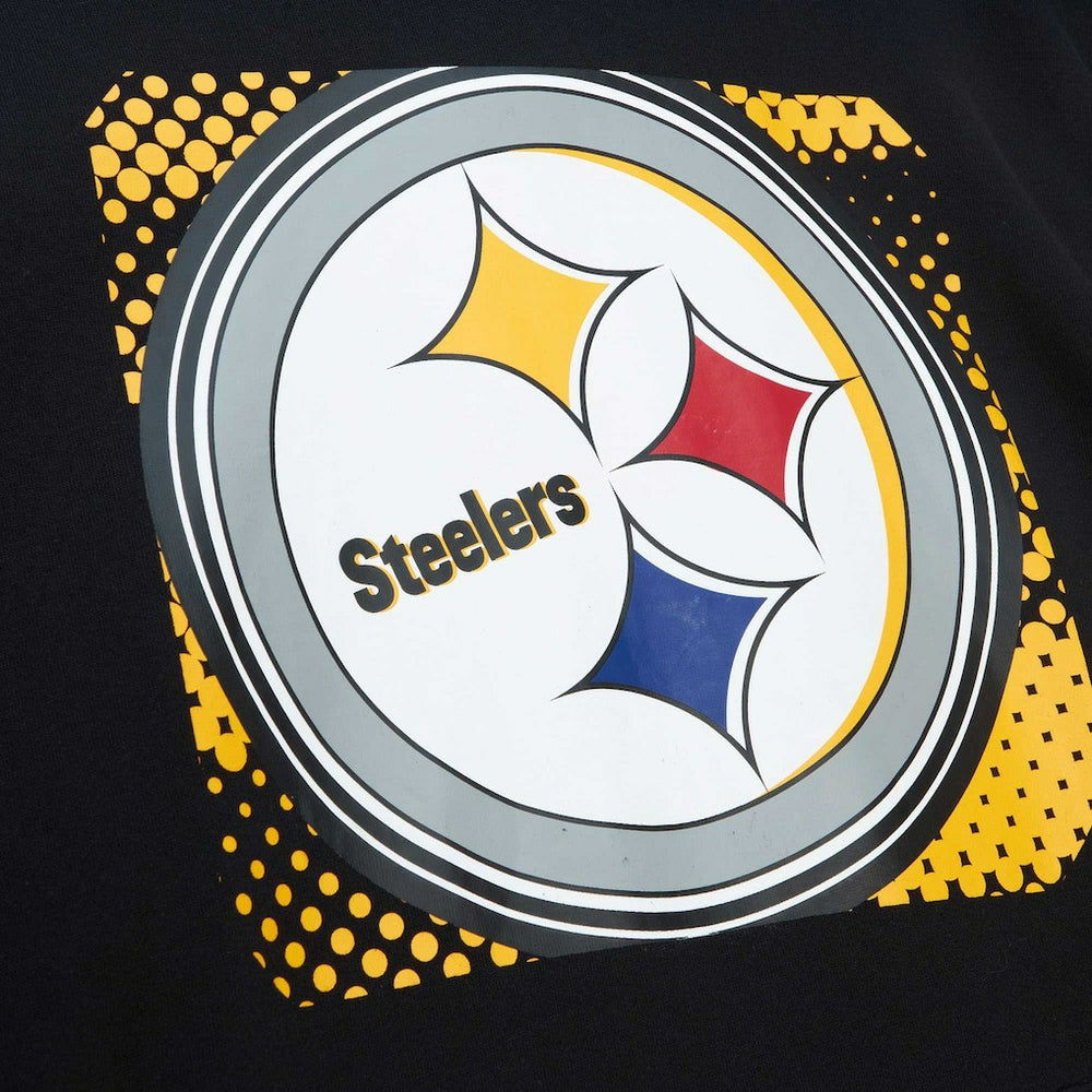 Pittsburgh Steelers Gridiron Classics Big Face 7.0 Pullover Hoodie Black | Mitchell & Ness