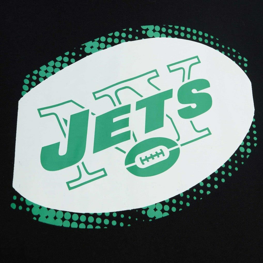 New York Jets Gridiron Classics Big Face 7.0 Pullover Hoodie Black | Mitchell & Ness