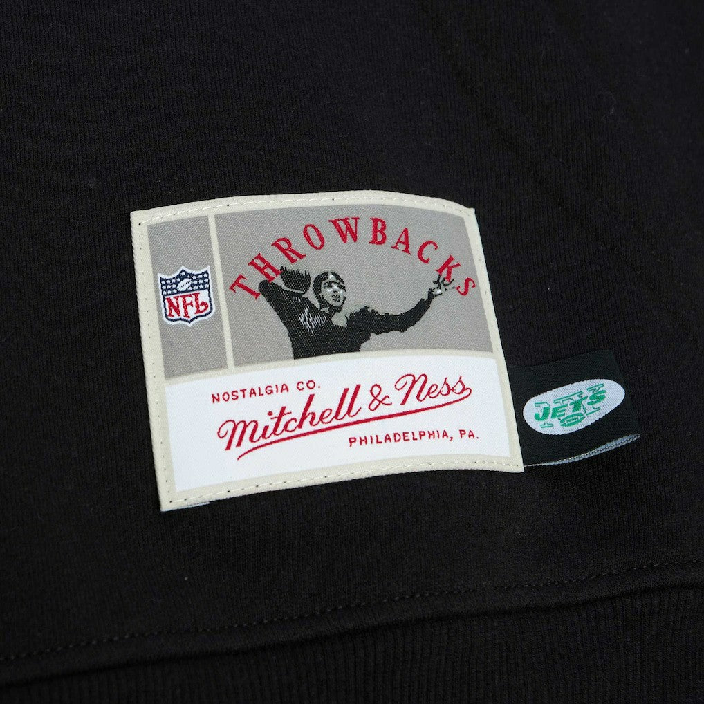 New York Jets Gridiron Classics Big Face 7.0 Pullover Hoodie Black | Mitchell & Ness