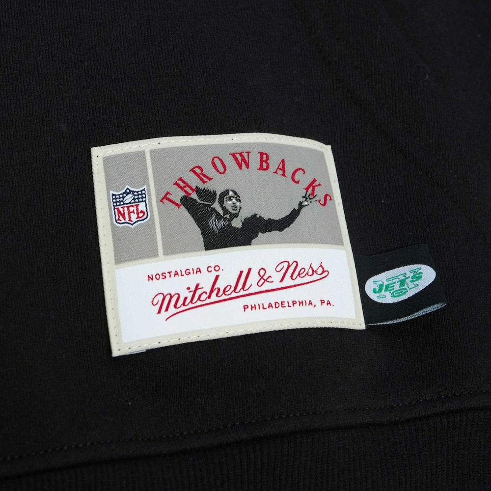 New York Jets Gridiron Classics Big Face 7.0 Pullover Hoodie Black | Mitchell & Ness