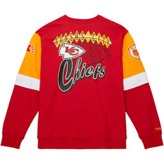 Kansas City Chiefs Gridiron Classics Allover 3.0 Pullover Sweatshirt Scarlet | Mitchell & Ness