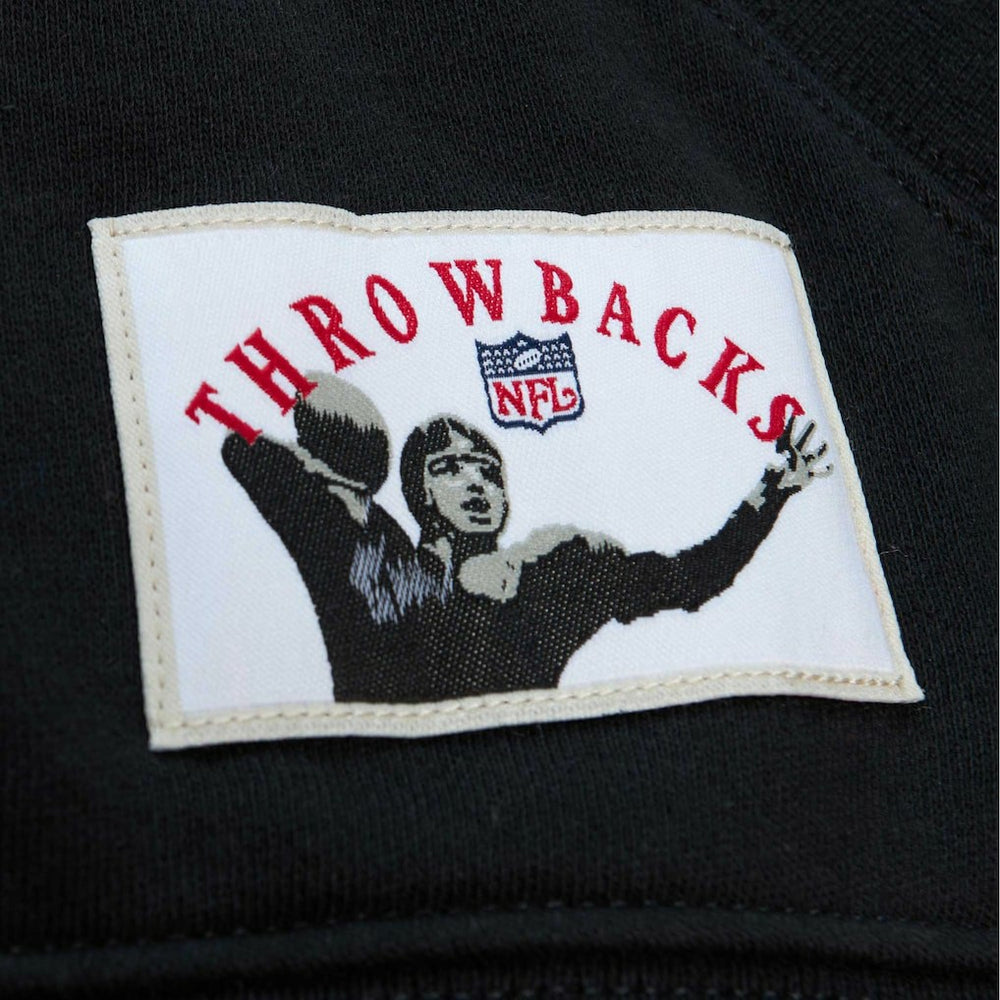 Atlanta Falcons Pre-Game Short Sleeve Pullover Hoodie Black | Mitchell & Ness