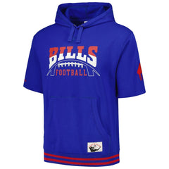 Buffalo Bills Pre-Game Short Sleeve Pullover Hoodie Royal | Mitchell & Ness